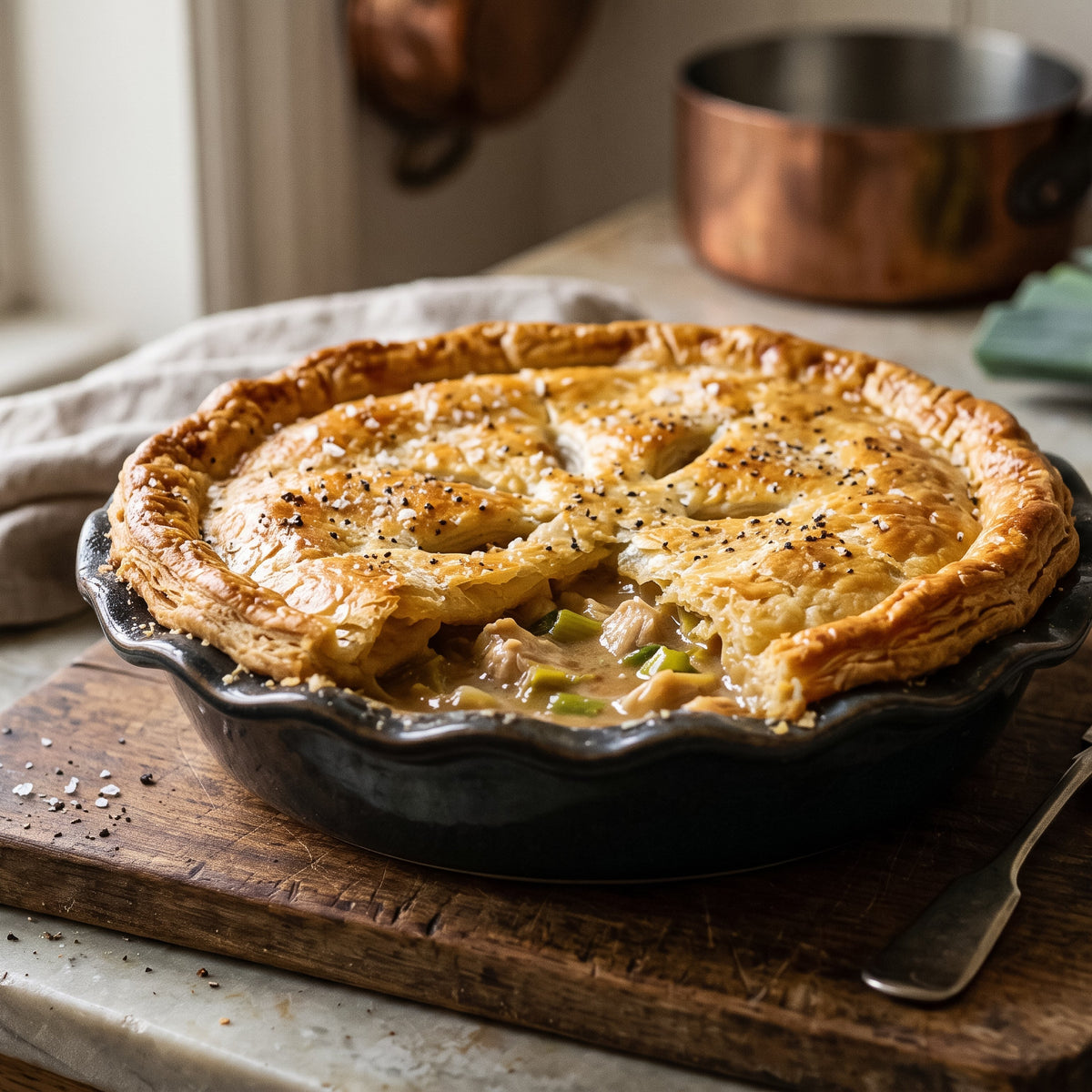 CHICKEN & LEEK PIE (8 INCH)