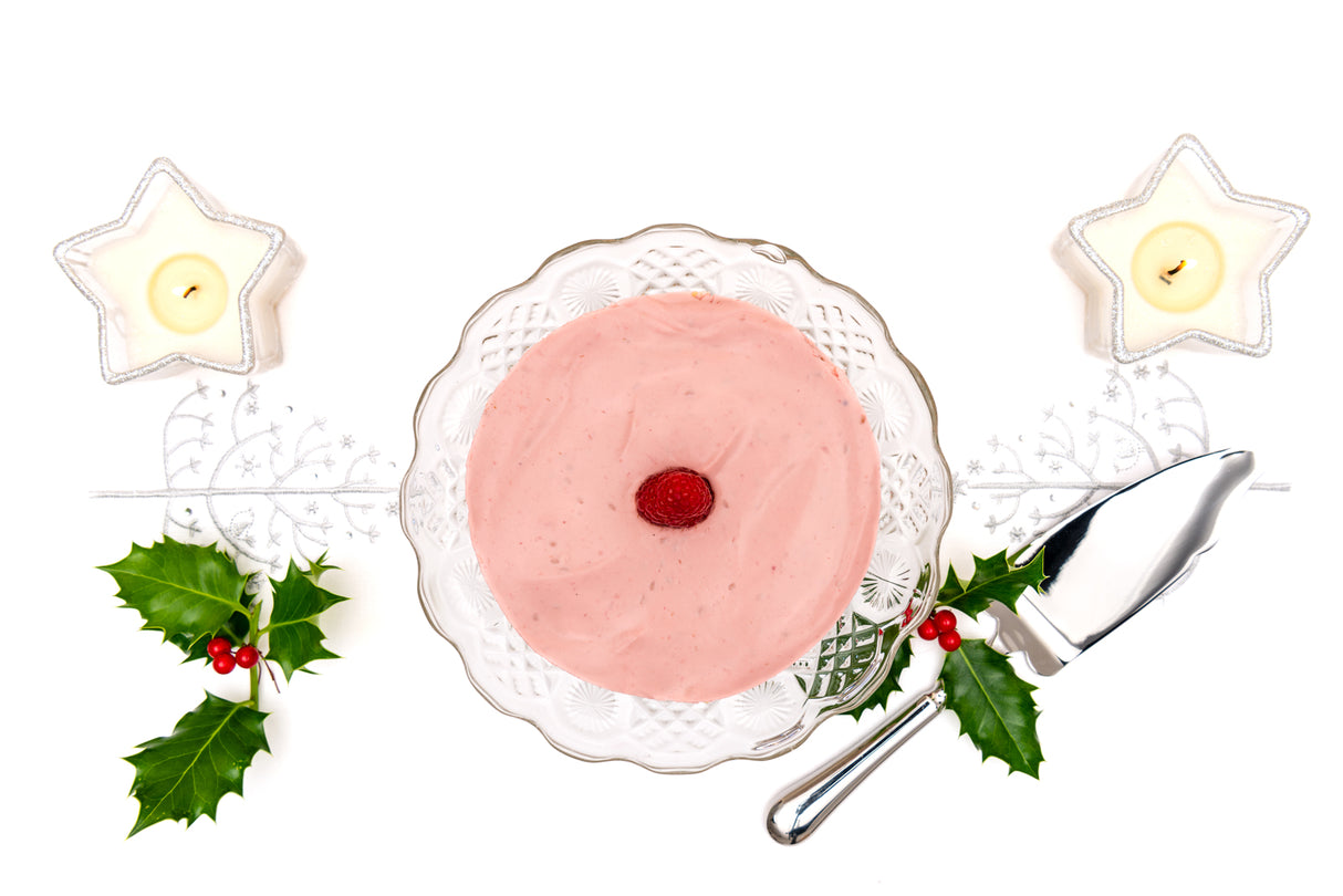 Small Raspberry Homemade Cheesecake